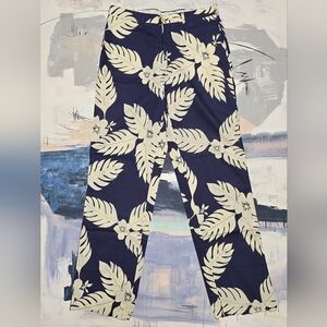 Ralph Lauren Purple Label Deep Blue Floral Pattern Pants Men’s 33" Un-hemmed